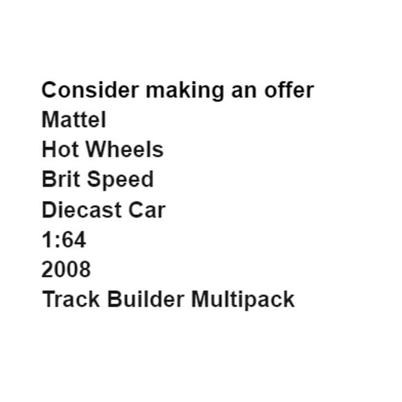 Mattel Hot Wheels Brit Speed Diecast Car Track Builder Multipack 2008 Red - Picture 2 of 8